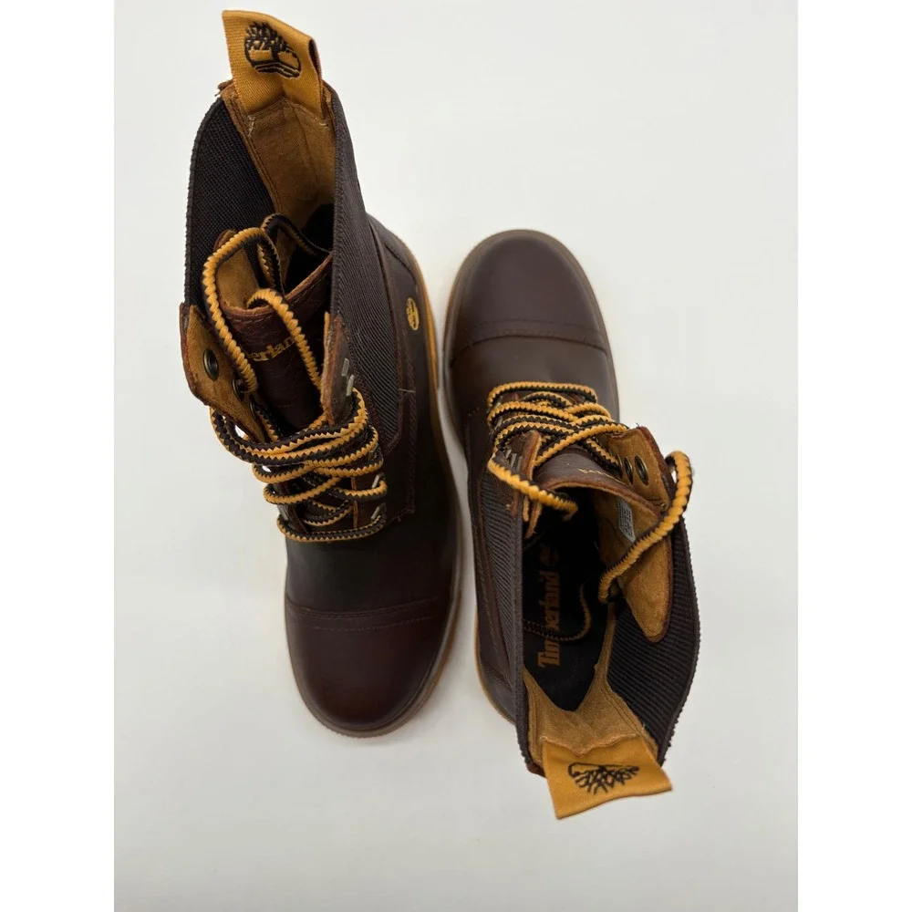 Timberland Courmayeur Valley Boots Womens 9 Brown Excellent Heeled Lug Sole
